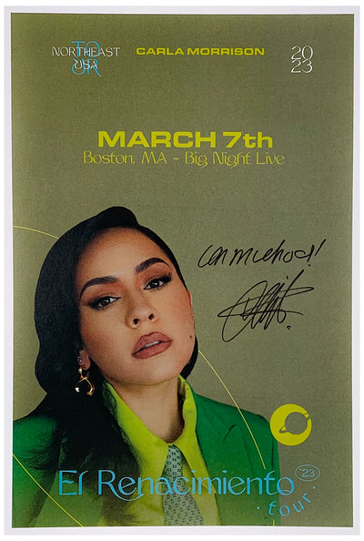 Carla Morrison Autograph Poster from Big Night Live in Boston MA