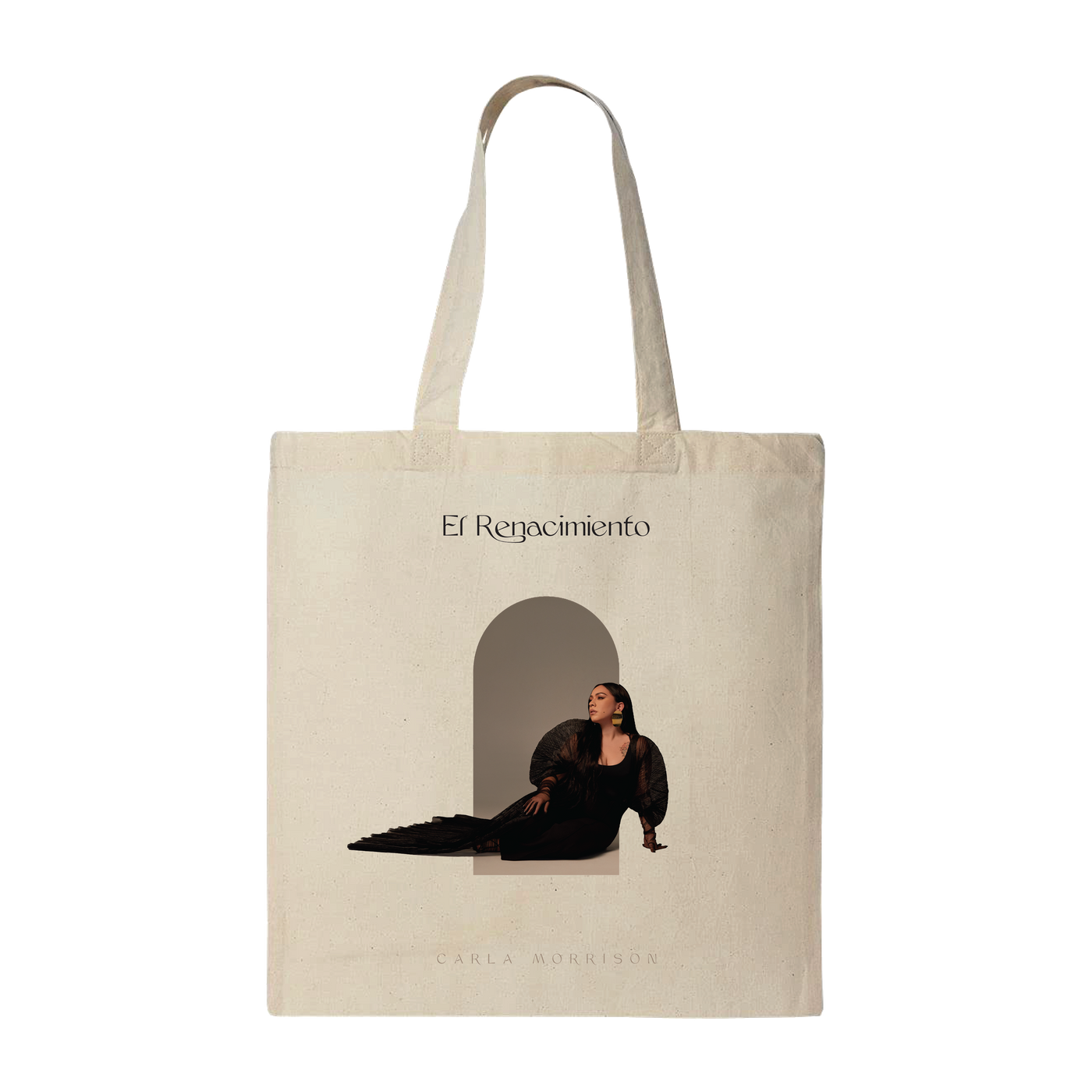 Carla Morrison natural tote bag featuring a portrait of the singer-songwriter